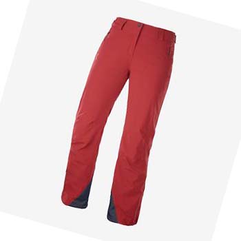 Pantalones De Esquí Salomon THE BRILLIANT Mujer Rojos | MX 2313JPQ